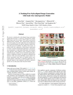 A Training-Free Style-aligned Image Generation with Scale-wise Autoregressive Model