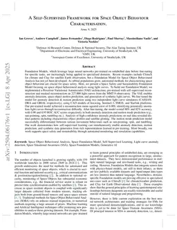 A Self-Supervised Framework for Space Object Behaviour Characterisation