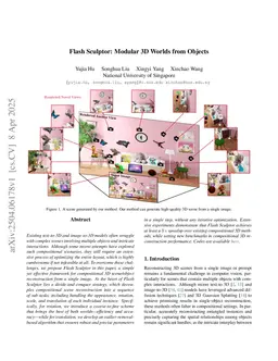 Flash Sculptor: Modular 3D Worlds from Objects