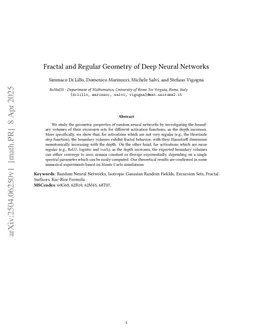 Fractal and Regular Geometry of Deep Neural Networks