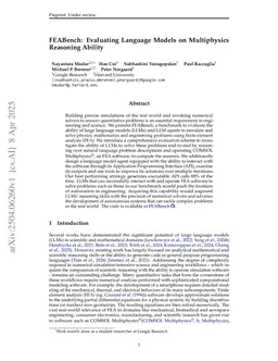 FEABench: Evaluating Language Models on Multiphysics Reasoning Ability