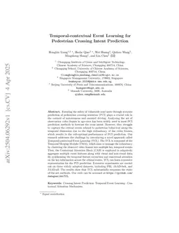 Temporal-contextual Event Learning for Pedestrian Crossing Intent Prediction