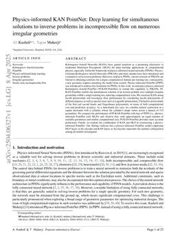 Physics-informed KAN PointNet: Deep learning for simultaneous solutions to inverse problems in incompressible flow on numerous irregular geometries