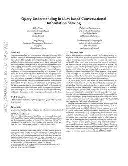 Query Understanding in LLM-based Conversational Information Seeking