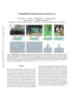 PromptHMR: Promptable Human Mesh Recovery