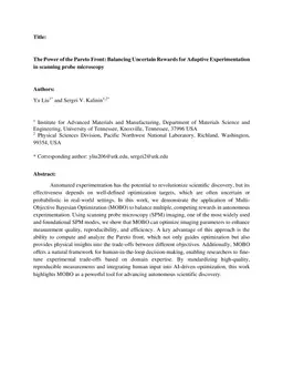 The Power of the Pareto Front: Balancing Uncertain Rewards for Adaptive Experimentation in scanning probe microscopy