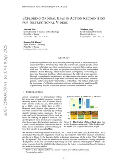 Exploring Ordinal Bias in Action Recognition for Instructional Videos