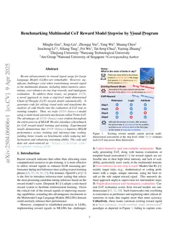Benchmarking Multimodal CoT Reward Model Stepwise by Visual Program
