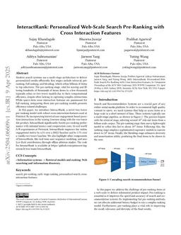InteractRank: Personalized Web-Scale Search Pre-Ranking with Cross Interaction Features