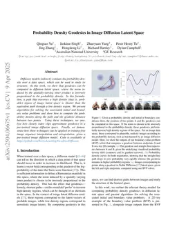 Probability Density Geodesics in Image Diffusion Latent Space