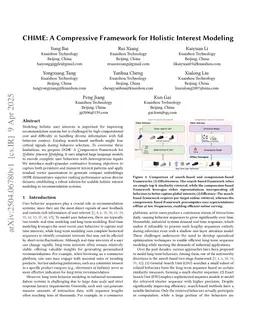 CHIME: A Compressive Framework for Holistic Interest Modeling