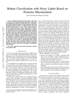 Robust Classification with Noisy Labels Based on Posterior Maximization