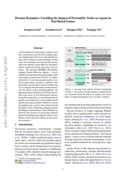 Persona Dynamics: Unveiling the Impact of Personality Traits on Agents in Text-Based Games