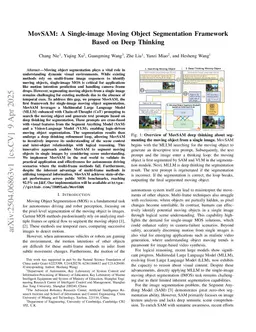 MovSAM: A Single-image Moving Object Segmentation Framework Based on Deep Thinking