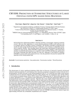 CRYSIM: Prediction of Symmetric Structures of Large Crystals with GPU-based Ising Machines