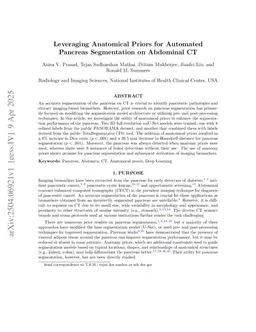 Leveraging Anatomical Priors for Automated Pancreas Segmentation on Abdominal CT
