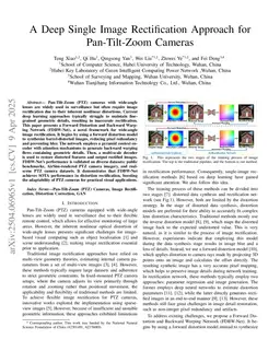A Deep Single Image Rectification Approach for Pan-Tilt-Zoom Cameras