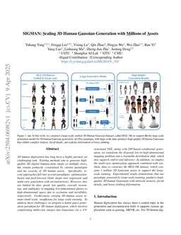 SIGMAN:Scaling 3D Human Gaussian Generation with Millions of Assets