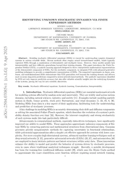 Identifying Unknown Stochastic Dynamics via Finite expression methods