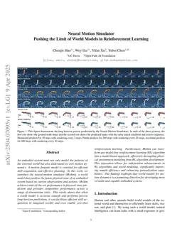 Neural Motion Simulator: Pushing the Limit of World Models in Reinforcement Learning