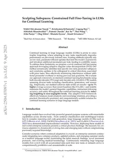Sculpting Subspaces: Constrained Full Fine-Tuning in LLMs for Continual Learning