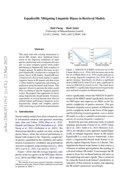 EqualizeIR: Mitigating Linguistic Biases in Retrieval Models