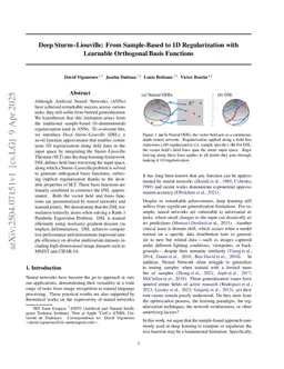 Deep Sturm--Liouville: From Sample-Based to 1D Regularization with Learnable Orthogonal Basis Functions