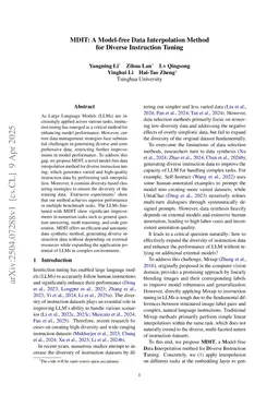 MDIT: A Model-free Data Interpolation Method for Diverse Instruction Tuning