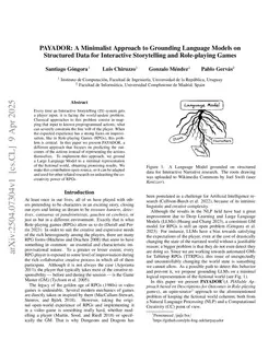PAYADOR: A Minimalist Approach to Grounding Language Models on Structured Data for Interactive Storytelling and Role-playing Games