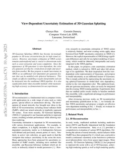 View-Dependent Uncertainty Estimation of 3D Gaussian Splatting
