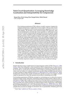 Task-Circuit Quantization: Leveraging Knowledge Localization and Interpretability for Compression
