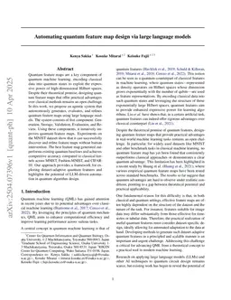 Automating quantum feature map design via large language models