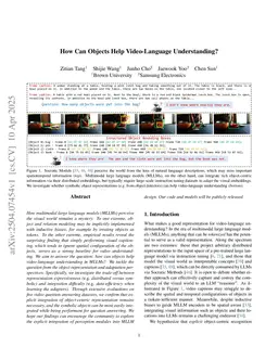 How Can Objects Help Video-Language Understanding?
