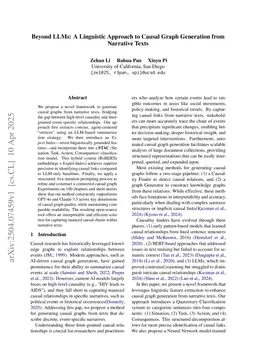 Beyond LLMs: A Linguistic Approach to Causal Graph Generation from Narrative Texts