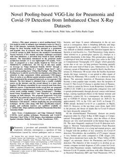 Novel Pooling-based VGG-Lite for Pneumonia and Covid-19 Detection from Imbalanced Chest X-Ray Datasets