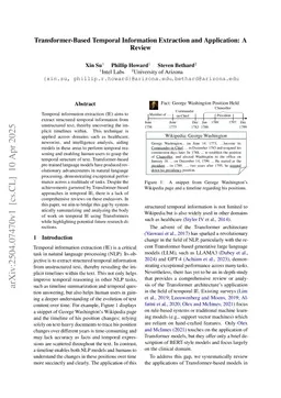 Transformer-Based Temporal Information Extraction and Application: A Review