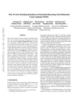 Why We Feel: Breaking Boundaries in Emotional Reasoning with Multimodal Large Language Models