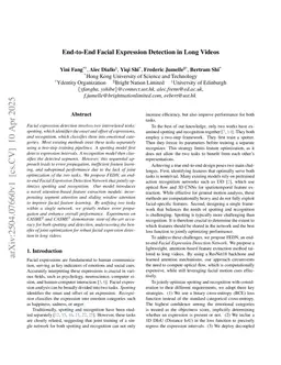 End-to-End Facial Expression Detection in Long Videos