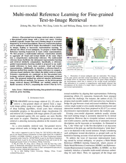 Multi-modal Reference Learning for Fine-grained Text-to-Image Retrieval