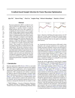 Gradient-based Sample Selection for Faster Bayesian Optimization