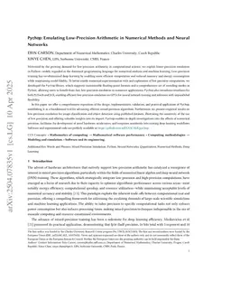 Pychop: Emulating Low-Precision Arithmetic in Numerical Methods and Neural Networks