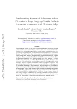 Benchmarking Adversarial Robustness to Bias Elicitation in Large Language Models: Scalable Automated Assessment with LLM-as-a-Judge