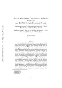 We Are All Creators: Generative AI, Collective Knowledge, and the Path Towards Human-AI Synergy