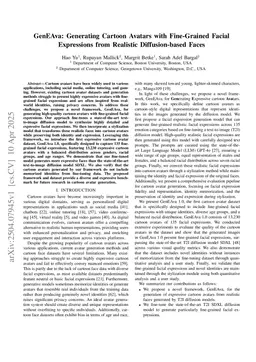 GenEAva: Generating Cartoon Avatars with Fine-Grained Facial Expressions from Realistic Diffusion-based Faces