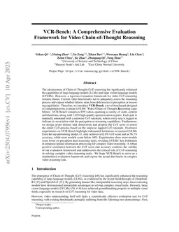 VCR-Bench: A Comprehensive Evaluation Framework for Video Chain-of-Thought Reasoning