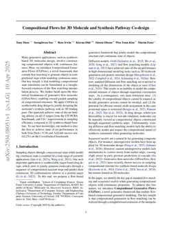 Compositional Flows for 3D Molecule and Synthesis Pathway Co-design