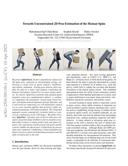 Towards Unconstrained 2D Pose Estimation of the Human Spine