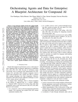 Orchestrating Agents and Data for Enterprise: A Blueprint Architecture for Compound AI