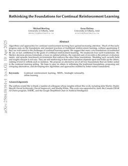 Rethinking the Foundations for Continual Reinforcement Learning