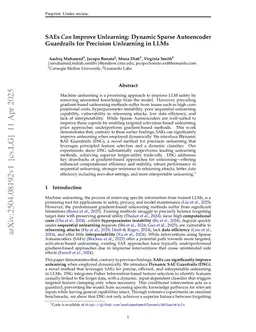 SAEs $\textit{Can}$ Improve Unlearning: Dynamic Sparse Autoencoder Guardrails for Precision Unlearning in LLMs